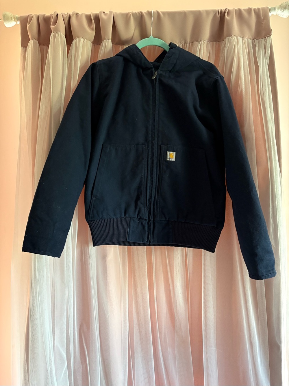 Blue Carhartt Jacket Model J130-W Women’s Small Hooded